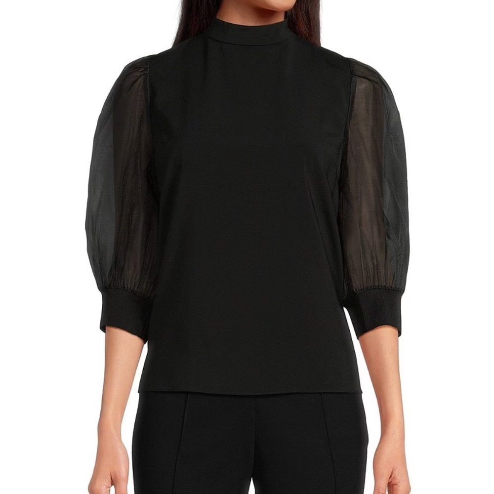 NWOT Ted Baker Micaeli Organza 3/4 Sleeve Blouse, Size 2